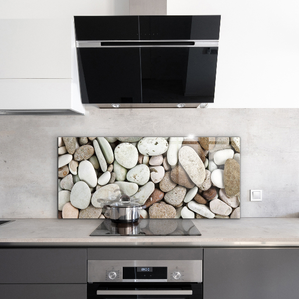 Paneles de vidrio para la cocina Playa pedregosa