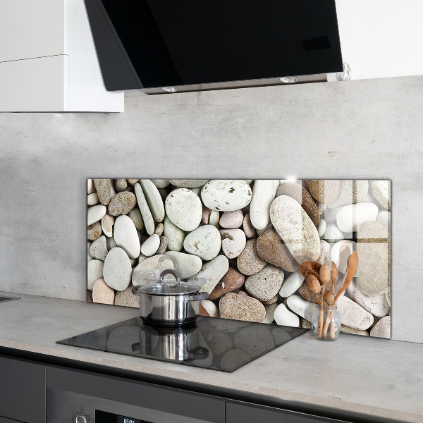 Paneles de vidrio para la cocina Playa pedregosa