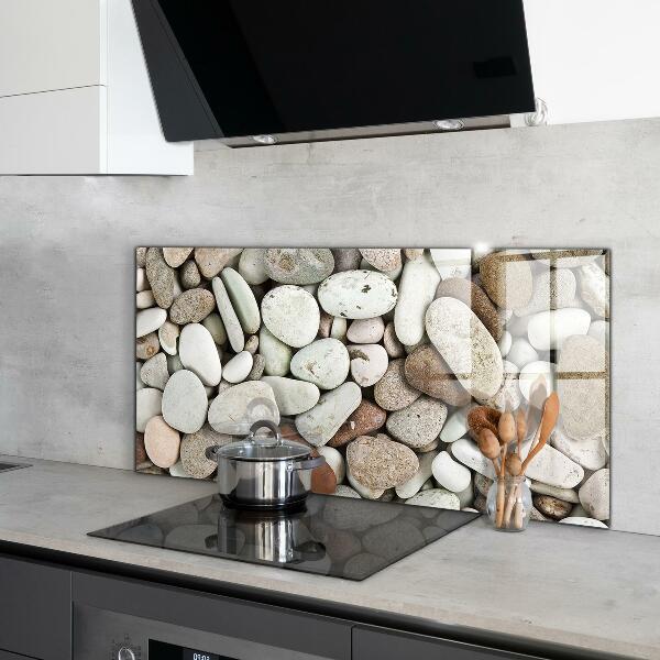 Paneles de vidrio para la cocina Playa pedregosa