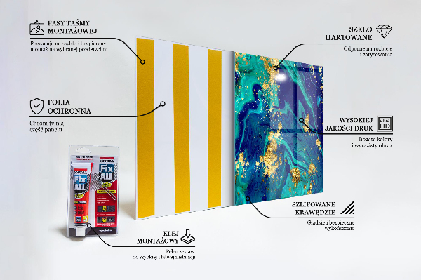 Paneles de vidrio para la cocina Abstracción del arte moderno