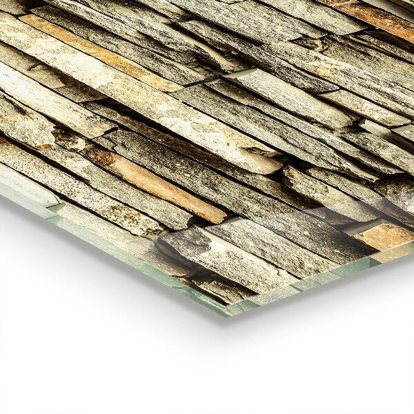 Paneles de vidrio para la cocina Ladrillos naturales