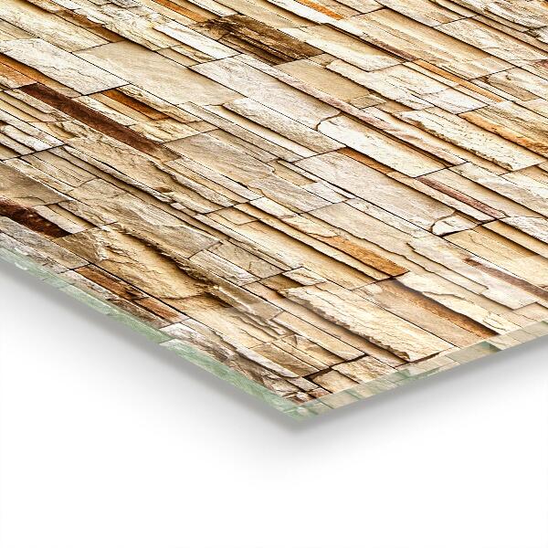 Paneles de vidrio para la cocina Muro de piedra natural