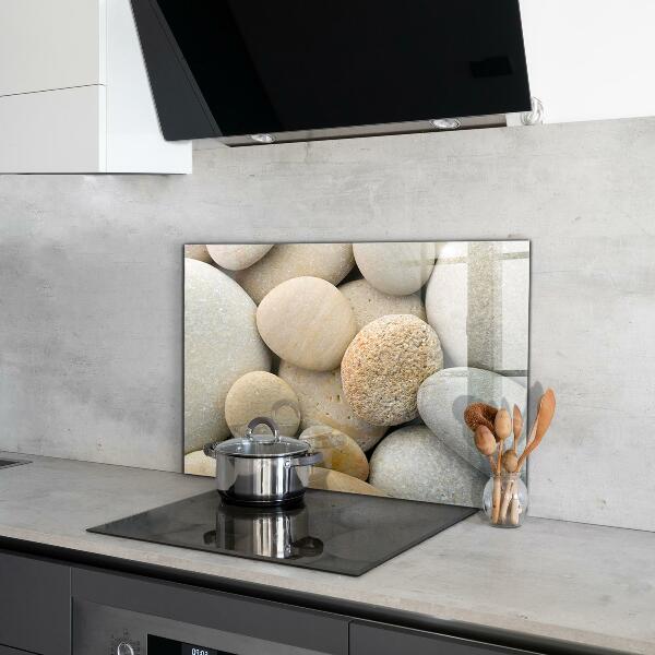 Paneles de vidrio para la cocina Playa pedregosa