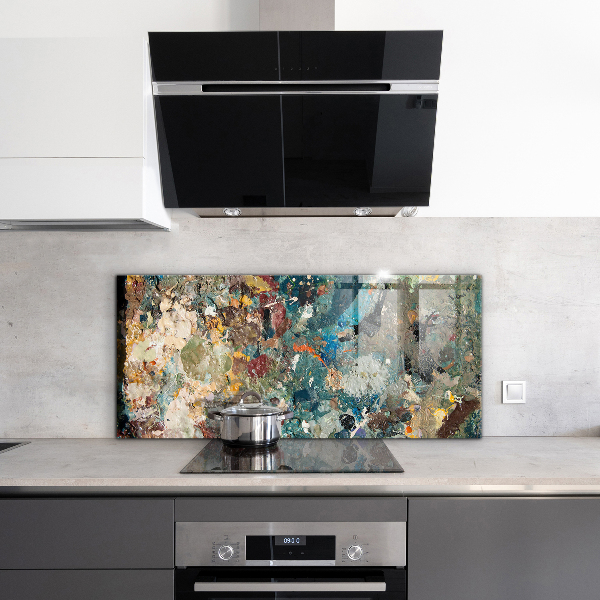 Paneles de vidrio para la cocina Textura de pintura al óleo