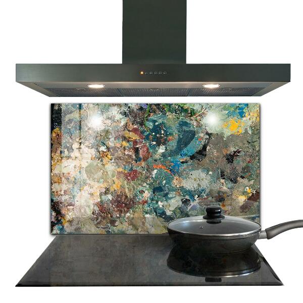 Paneles de vidrio para la cocina Textura de pintura al óleo