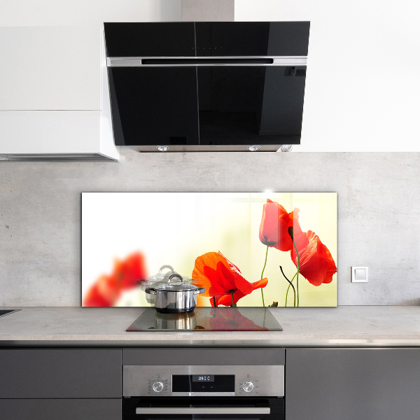 Paneles de pared Prado de campo con amapolas rojas