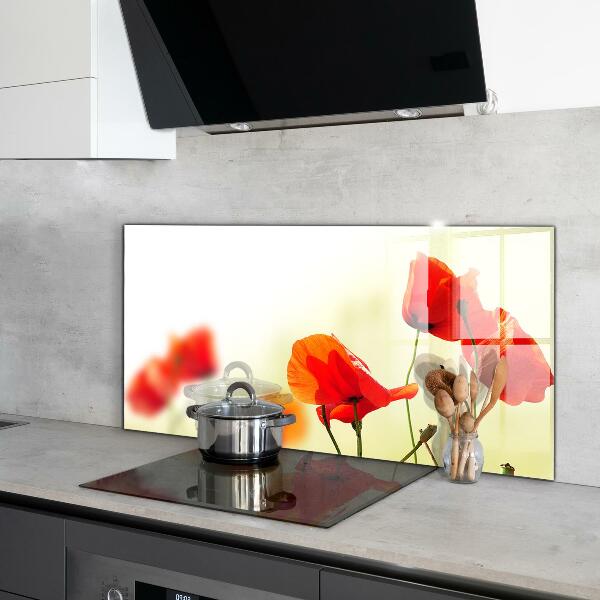 Paneles de pared Prado de campo con amapolas rojas