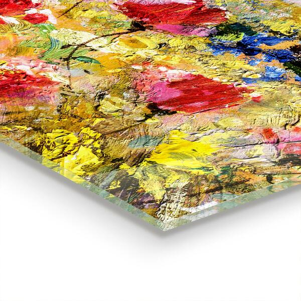 Paneles de pared Pintura al óleo del prado de verano