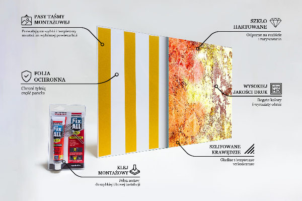 Paneles de pared Abstracción naranja