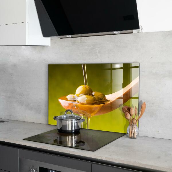 Paneles de pared Aceite de oliva recién prensado