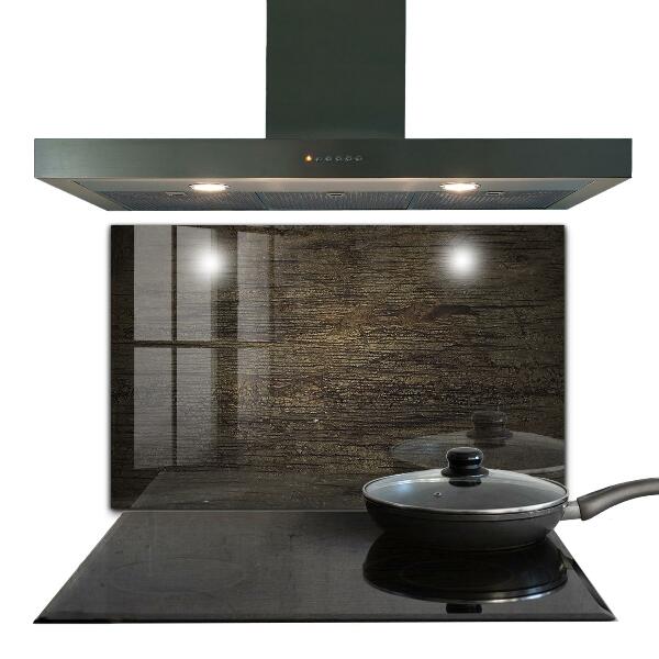 Paneles de vidrio para la cocina Textura de madera retra