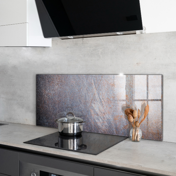 Paneles de vidrio para la cocina Textura de metal antiguo