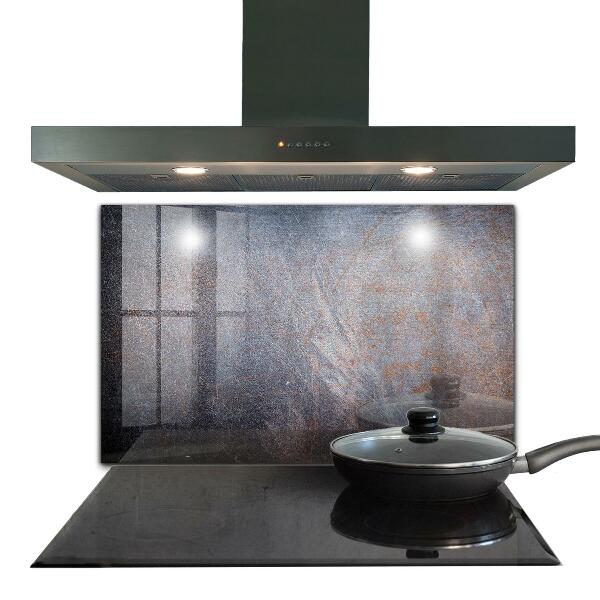 Paneles de vidrio para la cocina Textura de metal antiguo