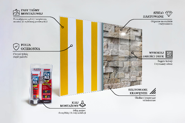 Paneles de vidrio para la cocina Ladrillo de piedra natural