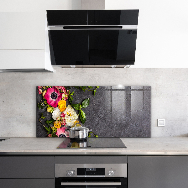 Paneles de pared Composición de flores naturales