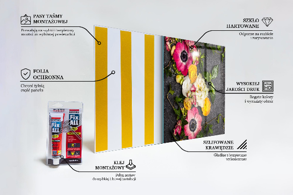 Paneles de pared Composición de flores naturales