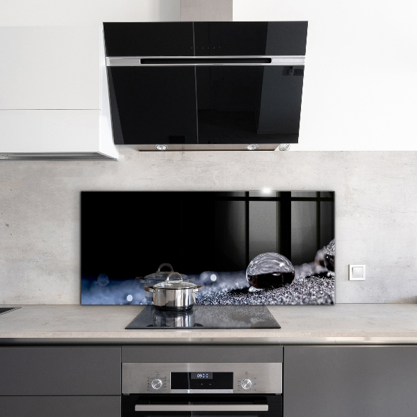 Paneles de vidrio para la cocina Una gota de rocío por la mañana