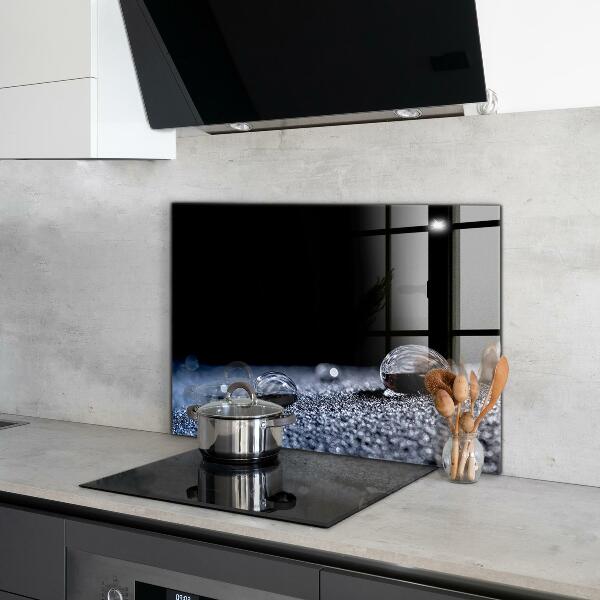 Paneles de vidrio para la cocina Una gota de rocío por la mañana