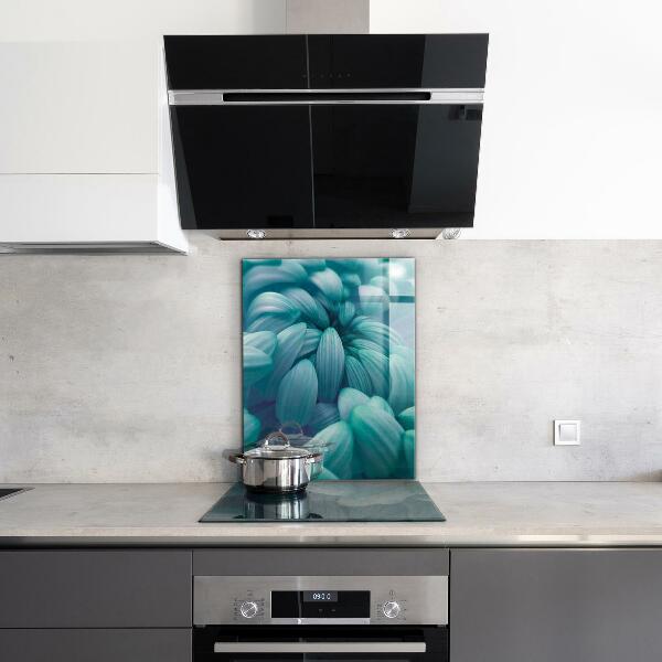 Paneles de vidrio para la cocina Crisantemo azul