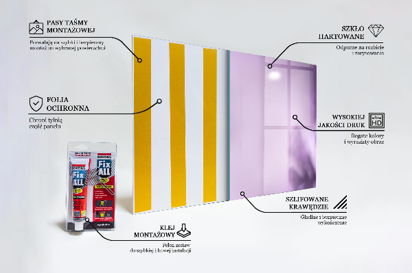 Paneles de vidrio para la cocina Flores moradas