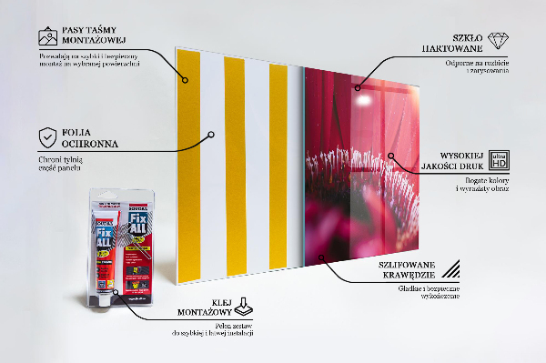 Paneles de vidrio para la cocina Detalles de la naturaleza de la flor rosa