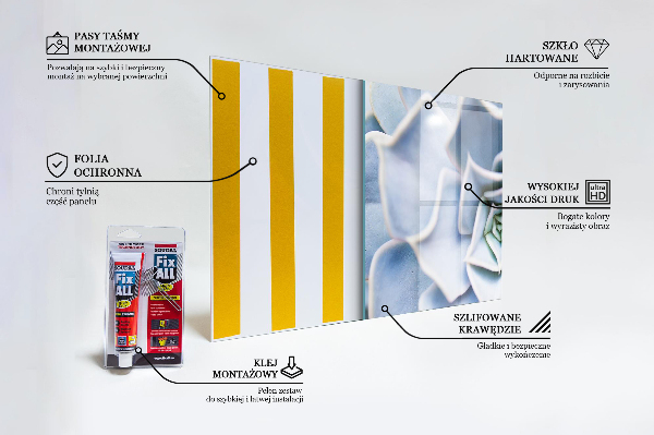 Paneles de vidrio para la cocina Cactus suculentas