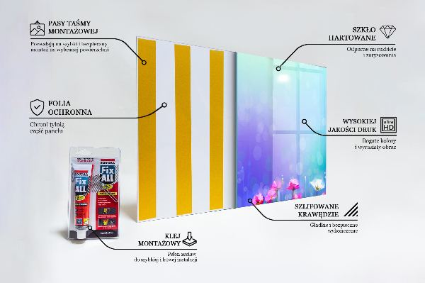 Paneles de vidrio para la cocina Prado colorido