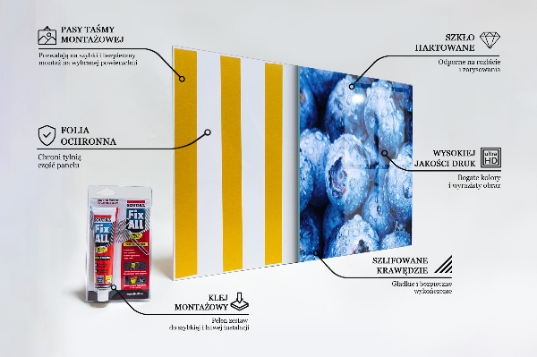 Paneles de pared Bayas de arándanos maduros
