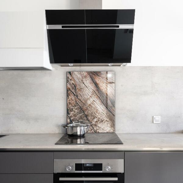 Paneles de vidrio para la cocina Textura del tronco de corteza de árbol