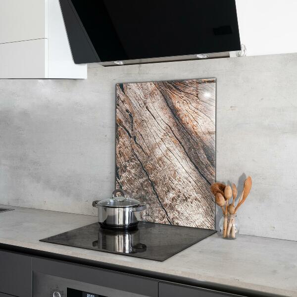 Paneles de vidrio para la cocina Textura del tronco de corteza de árbol