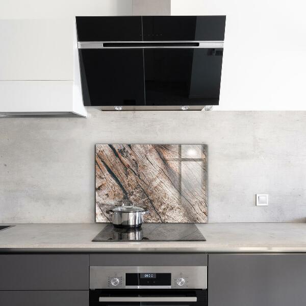 Paneles de vidrio para la cocina Textura del tronco de corteza de árbol