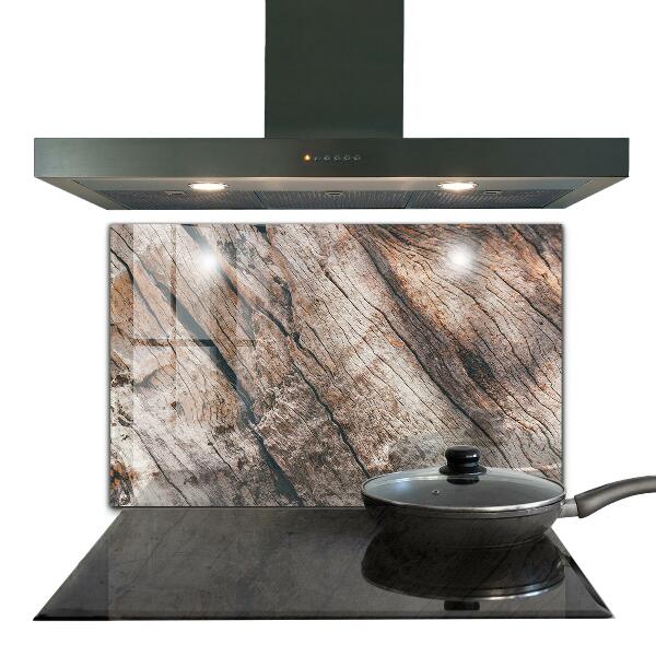 Paneles de vidrio para la cocina Textura del tronco de corteza de árbol