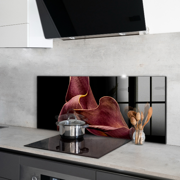 Paneles de vidrio para la cocina Hoja delicada elegante