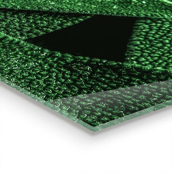 Paneles de vidrio para la cocina Hojas verdes después de la lluvia