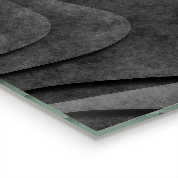 Paneles de vidrio para la cocina Abstracción de textura gris