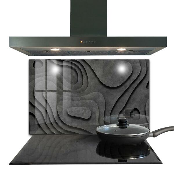 Paneles de vidrio para la cocina Abstracción de textura gris