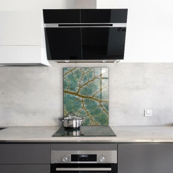Paneles de vidrio para la cocina Textura de hoja