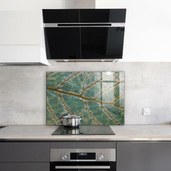 Paneles de vidrio para la cocina Textura de hoja