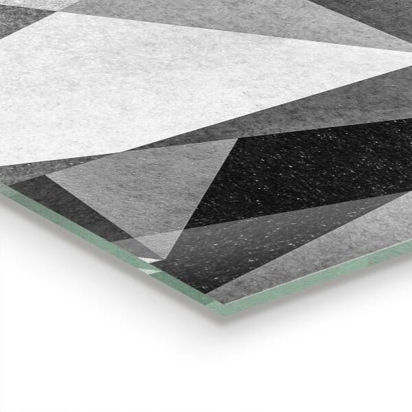 Paneles de vidrio para la cocina Abstracción geométrica gris