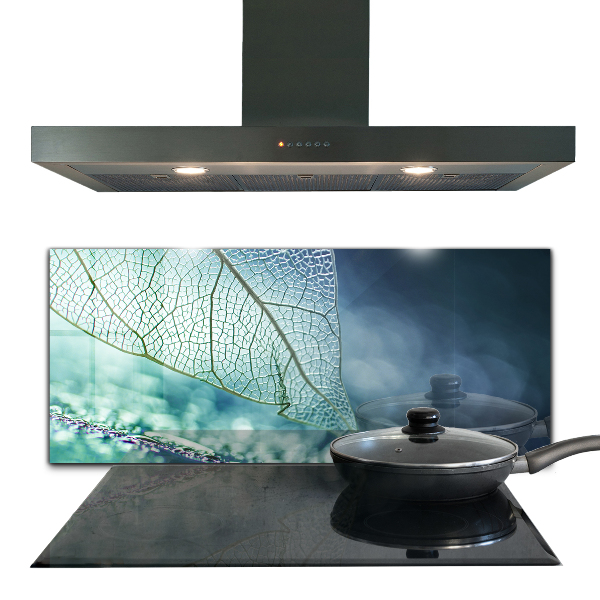 Paneles de vidrio para la cocina Textura de hoja delicada