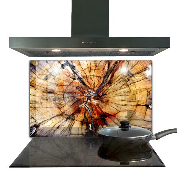 Paneles de vidrio para la cocina Granos de madera naturales