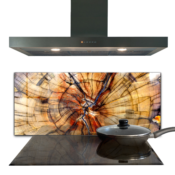 Paneles de vidrio para la cocina Granos de madera naturales