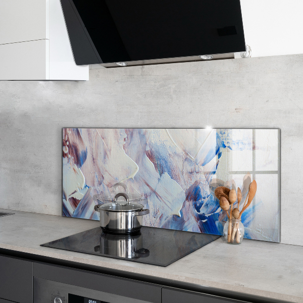 Paneles de vidrio para la cocina Abstracción de pintura de textura