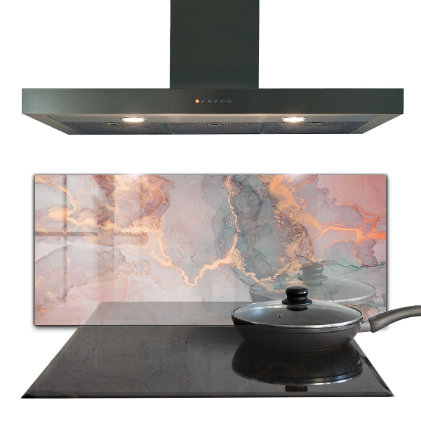 Paneles de vidrio para la cocina Textura de mármol