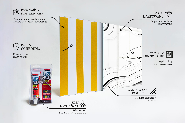 Paneles de vidrio para la cocina Textura delicada
