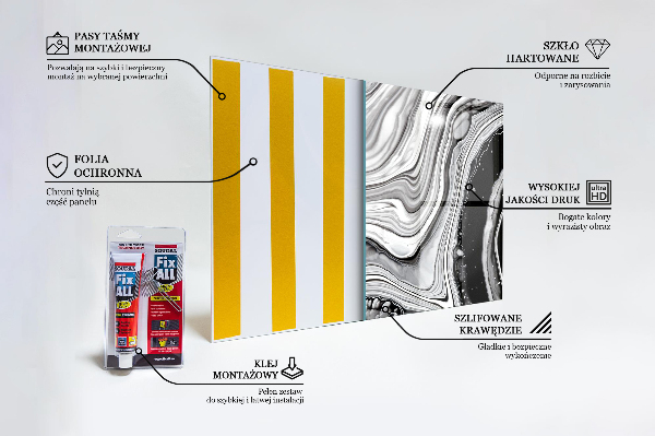 Paneles de vidrio para la cocina Abstracción monocromática