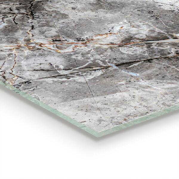 Paneles de vidrio para la cocina Piedra de mármol de granito gris