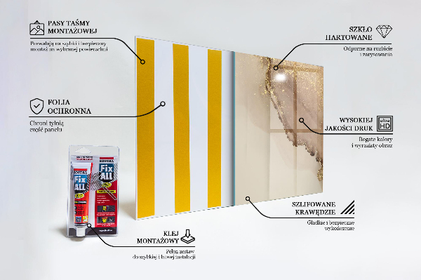 Paneles de vidrio para la cocina Arte moderno