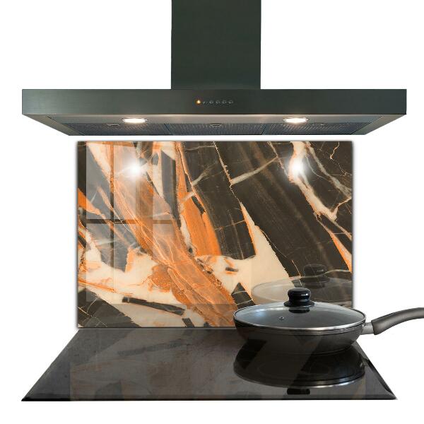 Paneles de vidrio para la cocina Composición de piedra natural