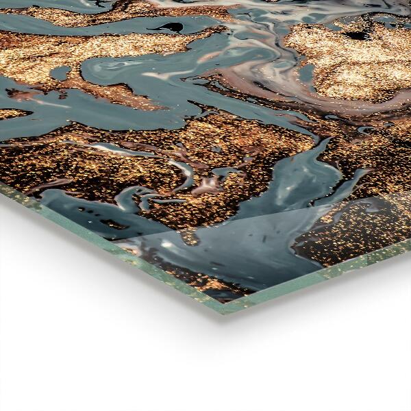 Paneles de vidrio para la cocina Arte de mármol abstracto